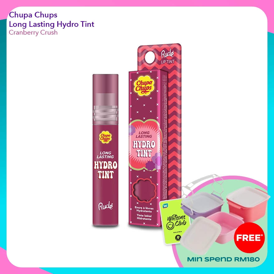 RUDE COSMETIC CHUPA CHUPS Long Lasting Hydro Tint (Cranberry Crush)