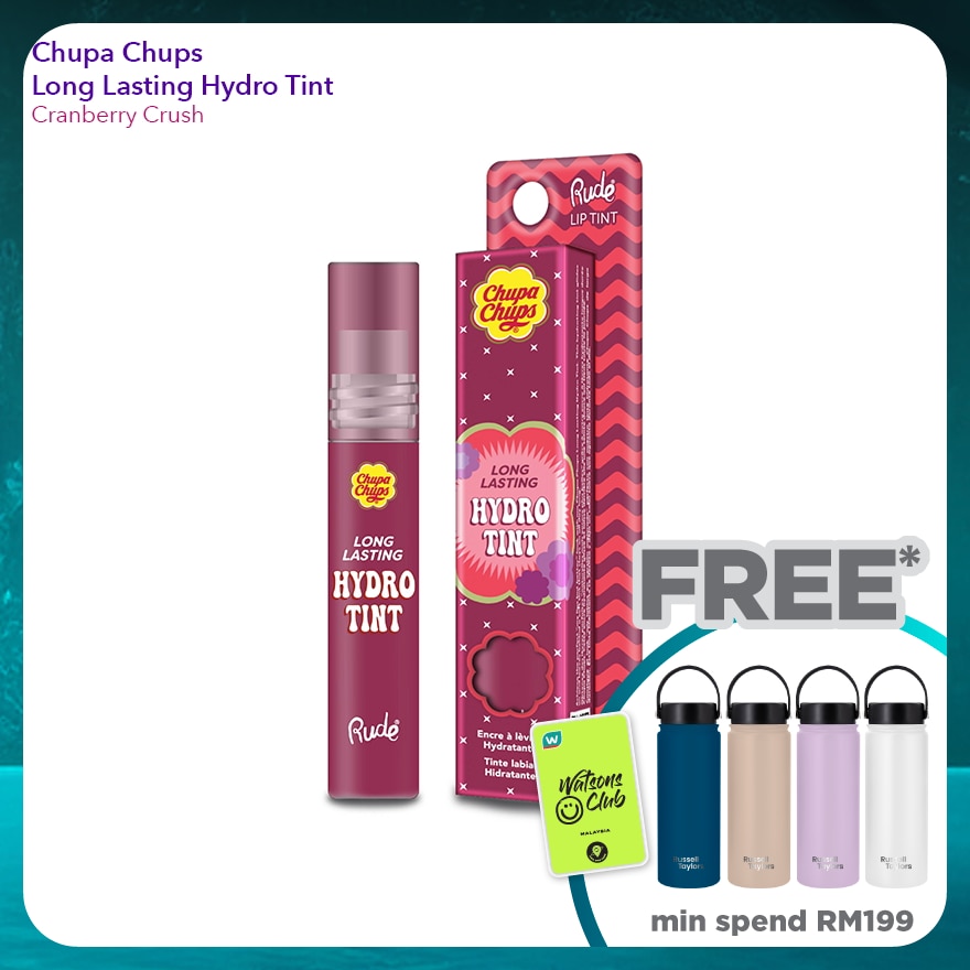 RUDE COSMETIC CHUPA CHUPS Long Lasting Hydro Tint (Cranberry Crush)