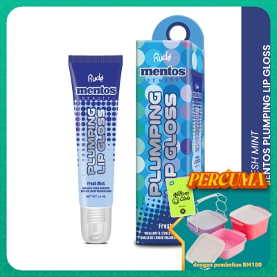 RUDE COSMETIC - MENTOS Plumping Lip Gloss (Fresh Mint)