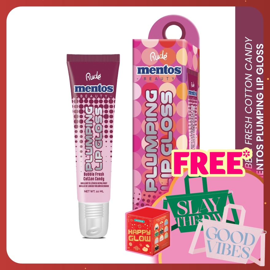 MENTOS Plumping Lip Gloss (Bubble Fresh Cotton Candy)
