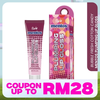 RUDE COSMETIC MENTOS Plumping Lip Gloss (Bubble Fresh Cotton Candy)
