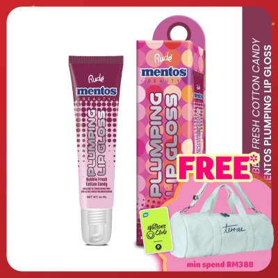 RUDE COSMETIC MENTOS Plumping Lip Gloss (Bubble Fresh Cotton Candy)