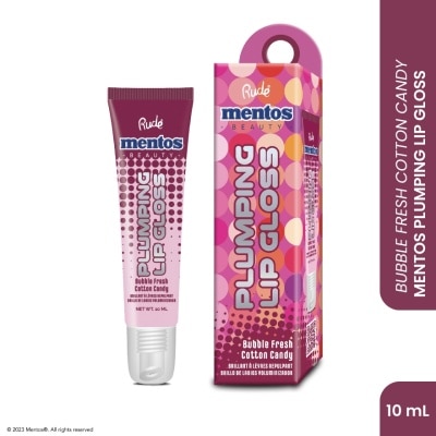RUDE COSMETIC MENTOS Plumping Lip Gloss (Bubble Fresh Cotton Candy)