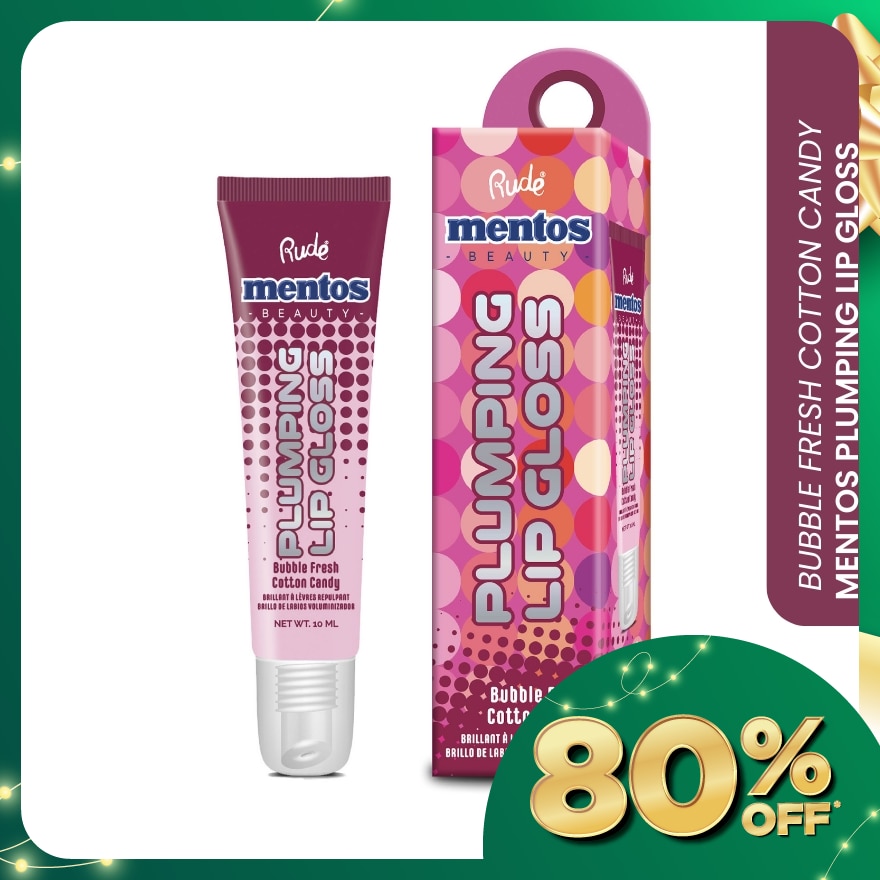 MENTOS Plumping Lip Gloss (Bubble Fresh Cotton Candy)
