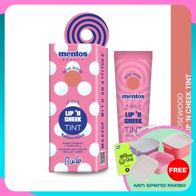 RUDE COSMETIC MENTOS 2-in-1 Lip n Cheek Tint (Rosewood)