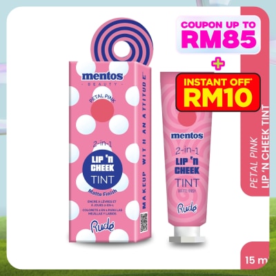 RUDE COSMETIC MENTOS 2-in-1 Lip n Cheek Tint (Petal Pink)