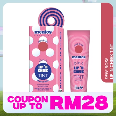 RUDE COSMETIC MENTOS 2-in-1 Lip n Cheek Tint (Deep Rose)