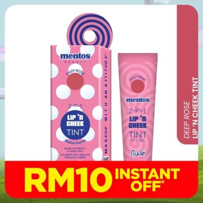 RUDE COSMETIC MENTOS 2-in-1 Lip n Cheek Tint (Deep Rose)