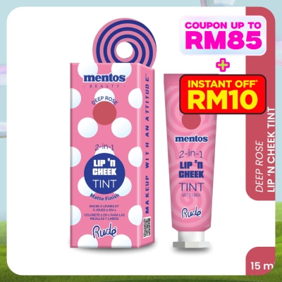 RUDE COSMETIC MENTOS 2-in-1 Lip n Cheek Tint (Deep Rose)