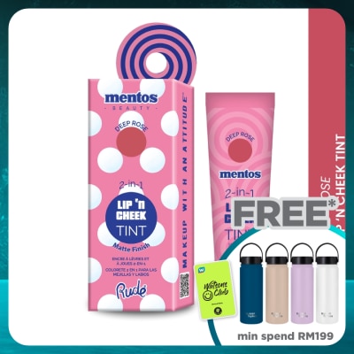 RUDE COSMETIC MENTOS 2-in-1 Lip n Cheek Tint (Deep Rose)