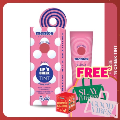 RUDE COSMETIC MENTOS 2-in-1 Lip n Cheek Tint (Deep Rose)