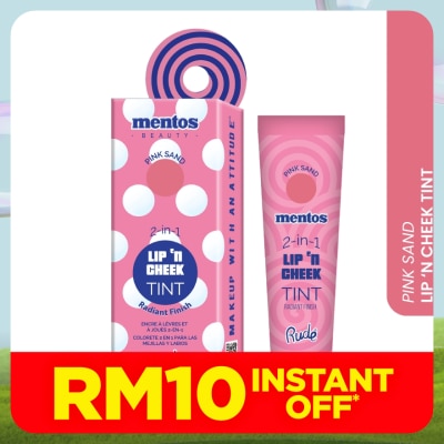 RUDE COSMETIC MENTOS 2-in-1 Lip n Cheek Tint (Pink Sand)