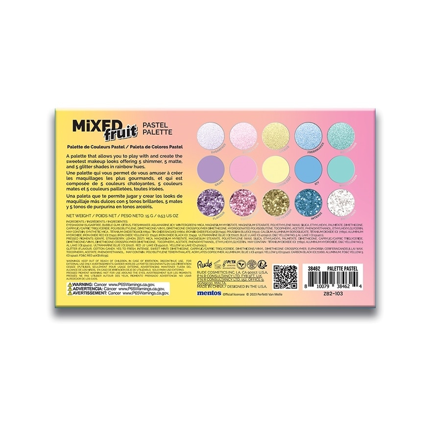 MENTOS Mixed Fruit Palette (Pastel)