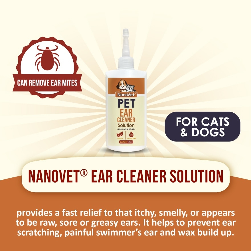 Pet Ear Cleaner Solution 150ml