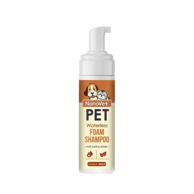 NANOVET Pet No Rinse Foam Shampoo 200ml