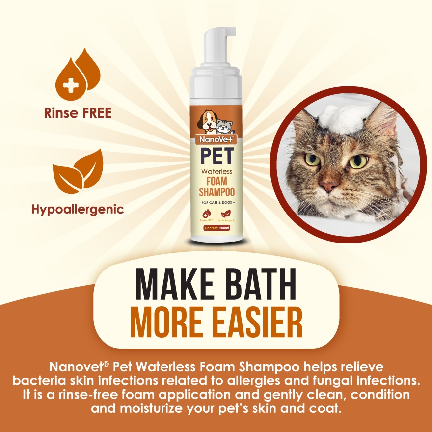 Pet No Rinse Foam Shampoo 200ml image