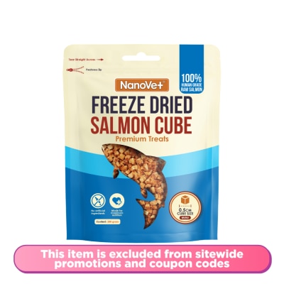 NANOVET Freeze Dried Salmon Cube Premium Treats 200gm