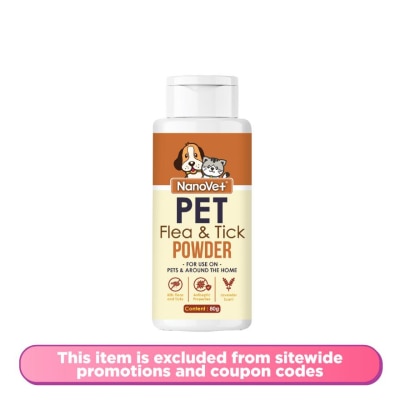 NANOVET Pet Flea and Tick Powder 80gm