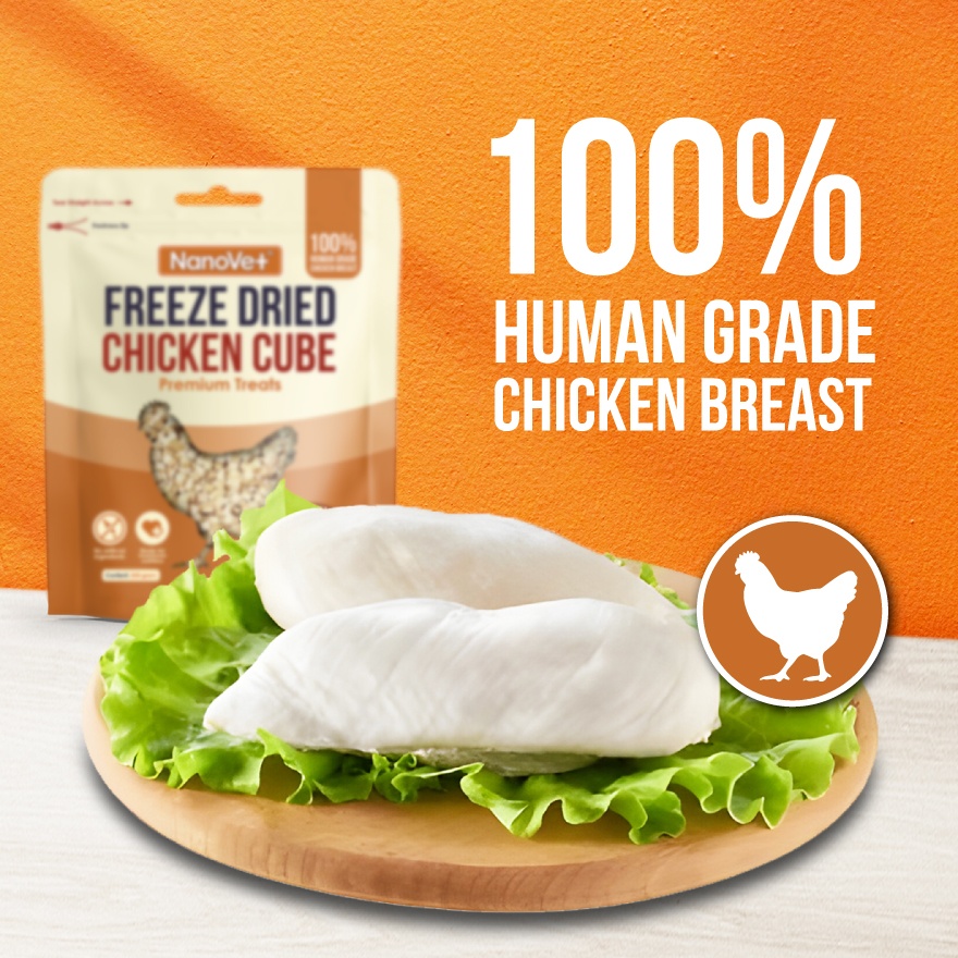 Freeze Dried Chicken Cube Premium Treats 200gm image