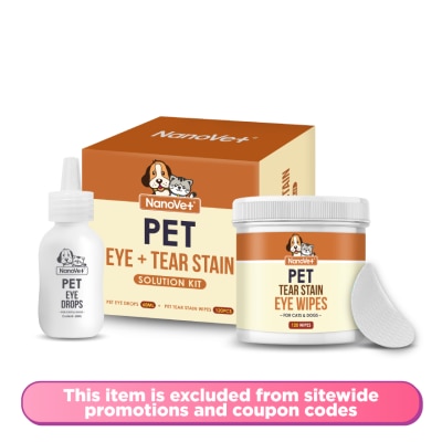 NANOVET  Pet Eye & Tear Stain Solution Kit