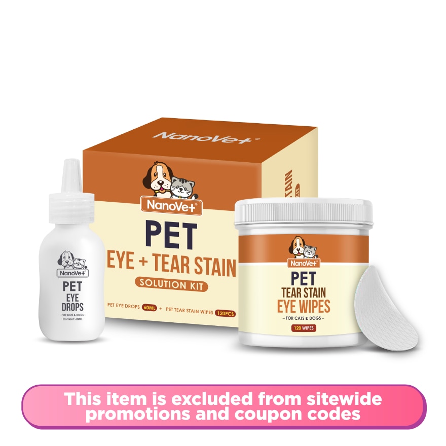  Pet Eye & Tear Stain Solution Kit