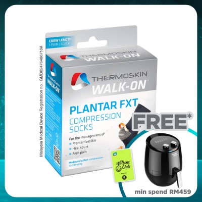 THERMOSKIN Plantar FXT Compression Socks Black Size L