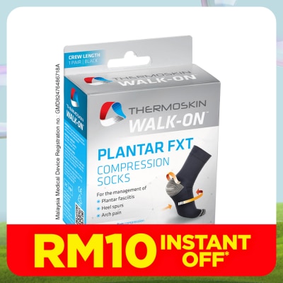 THERMOSKIN Plantar FXT Compression Socks Black Size M