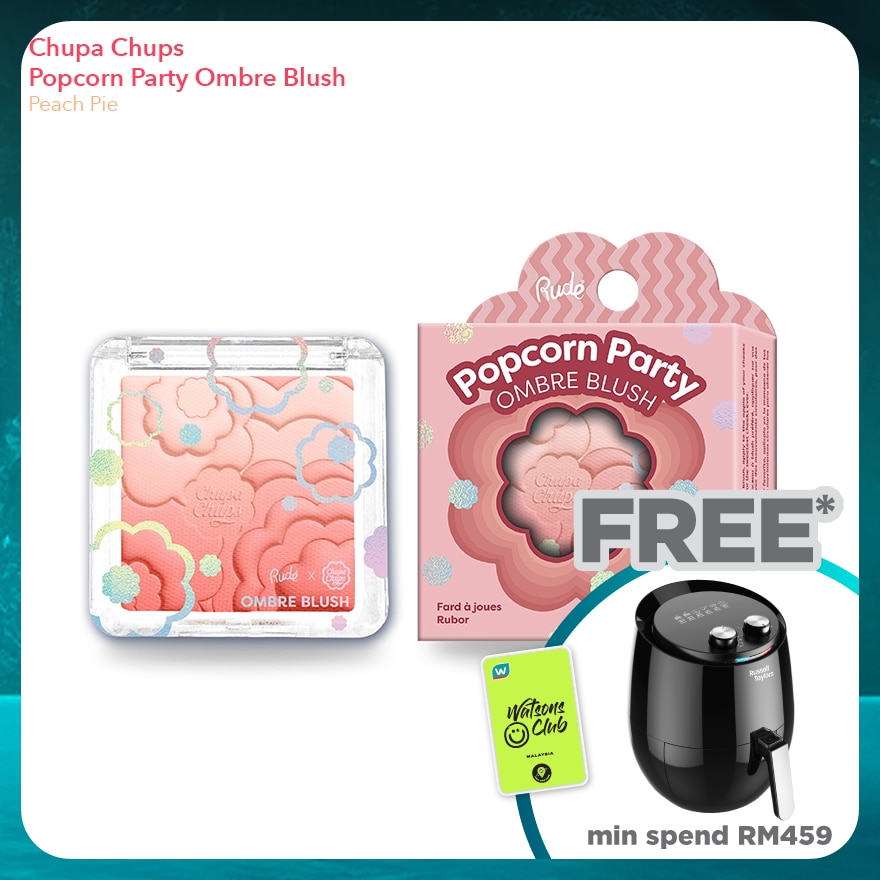 RUDE COSMETIC CHUPA CHUPS Popcorn Party Ombre Blush (Peach Pie)