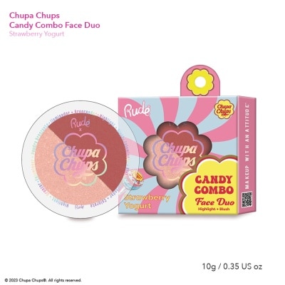 RUDE COSMETIC CHUPA CHUPS Candy Combo Face Duo (Strawberry Yogurt)