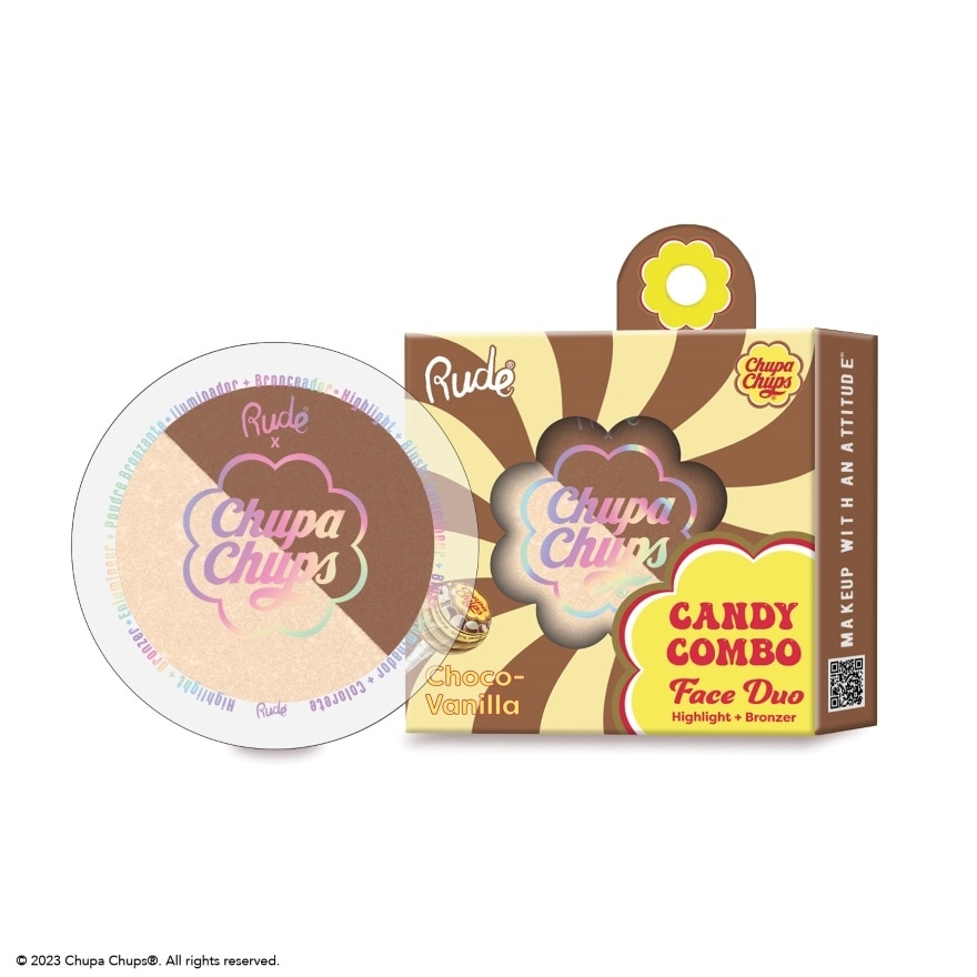 RUDE COSMETIC, CHUPA CHUPS Candy Combo Face Duo (Choco-Vanilla ...