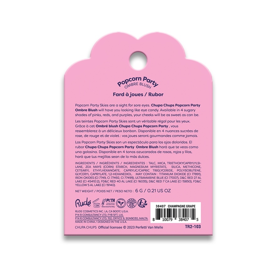 CHUPA CHUPS Popcorn Party Ombre Blush (Champagne Grape)