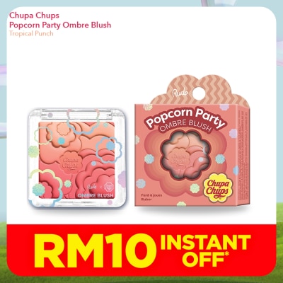 RUDE COSMETIC CHUPA CHUPS Popcorn Party Ombre Blush (Tropical Punch)