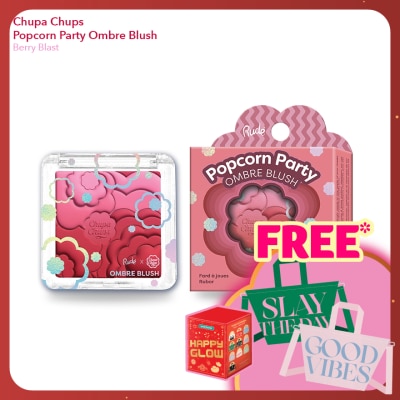 RUDE COSMETIC CHUPA CHUPS Popcorn Party Ombre Blush (Berry Blast)