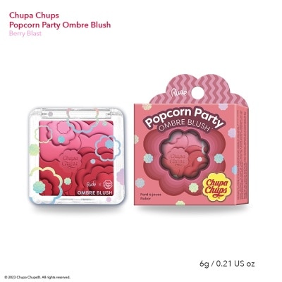 RUDE COSMETIC CHUPA CHUPS Popcorn Party Ombre Blush (Berry Blast)