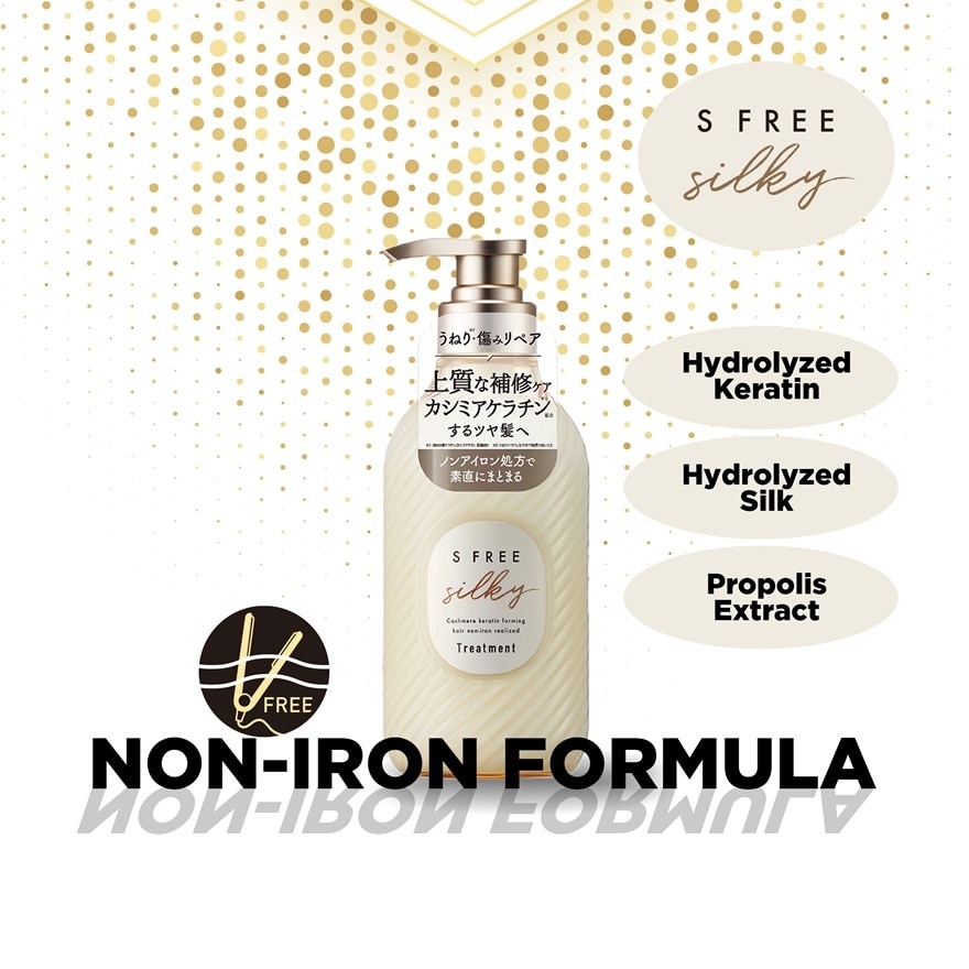 Silky  Hair Treatment Non-iron Formula Prevention of Dryness  Salon Quality 480ML