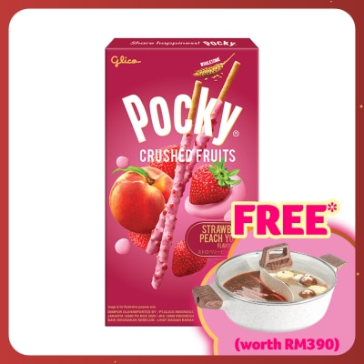 POCKY Crushed Fruits Strawberry Peach Yogurt Flavor 38g
