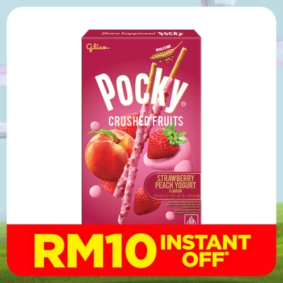 POCKY Crushed Fruits Strawberry Peach Yogurt Flavor 38g