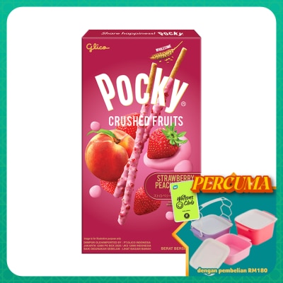 POCKY - Crushed Fruits Strawberry Peach Yogurt Flavor 38g