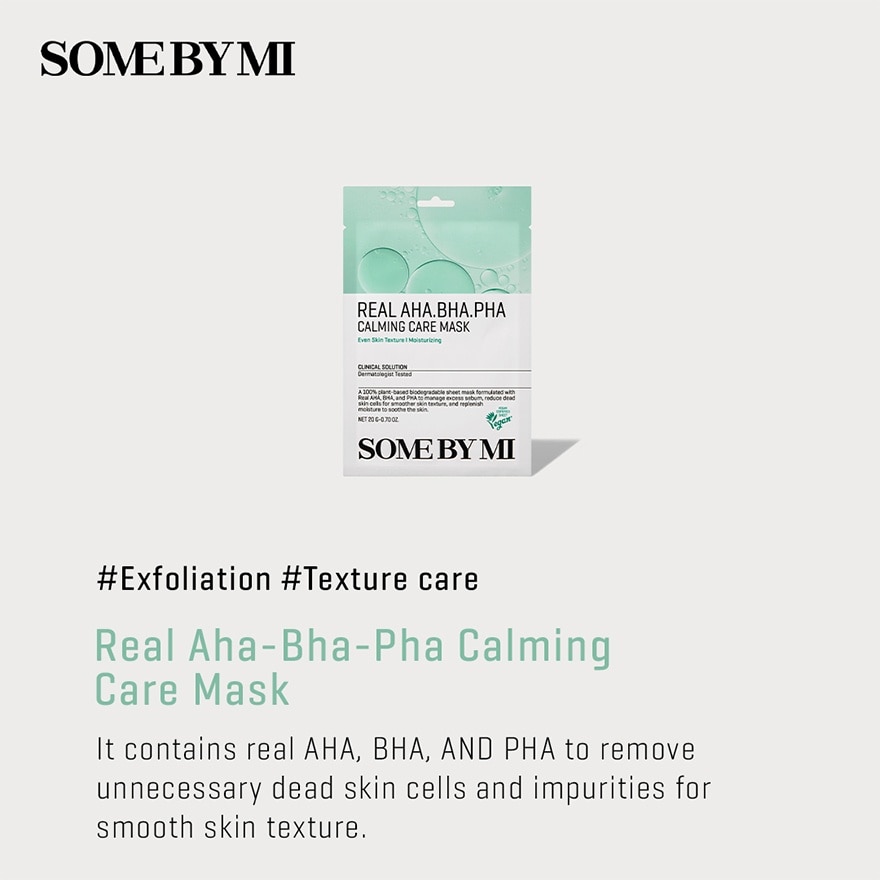 Real AHA-BHA-PHA Calming Care Mask 1S