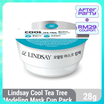 LINDSAY Cool Tea Tree Modeling Mask Cup Pack 28g
