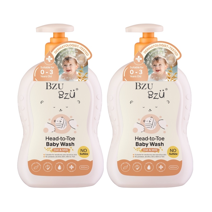 Baby Head-to-Toe Wash (Oat+ Milk) - 600ml x2
