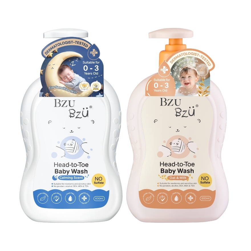 Baby Head-to-Toe Wash - 600 ml + Baby Head-to-Toe Wash (Oat+ Milk) - 600ml image