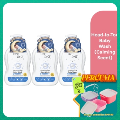 BZU BZU - Baby Head-to-Toe Wash 600 ml x3