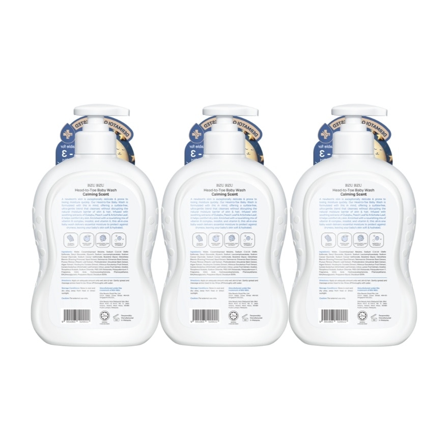 Baby Head-to-Toe Wash - 600 ml x3