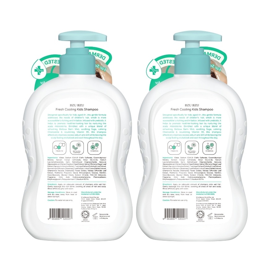 Fresh & Cooling Shampoo - 600 ml x2