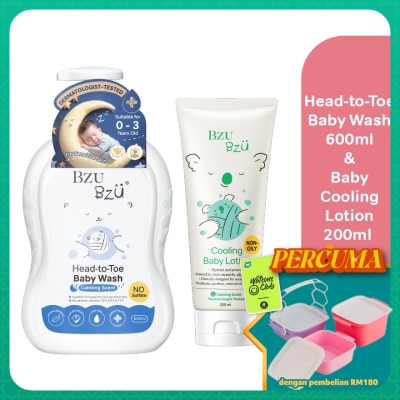 BZU BZU - Baby Head-to-Toe Wash - 600 ml + Baby Cooling Lotion - 200 ml