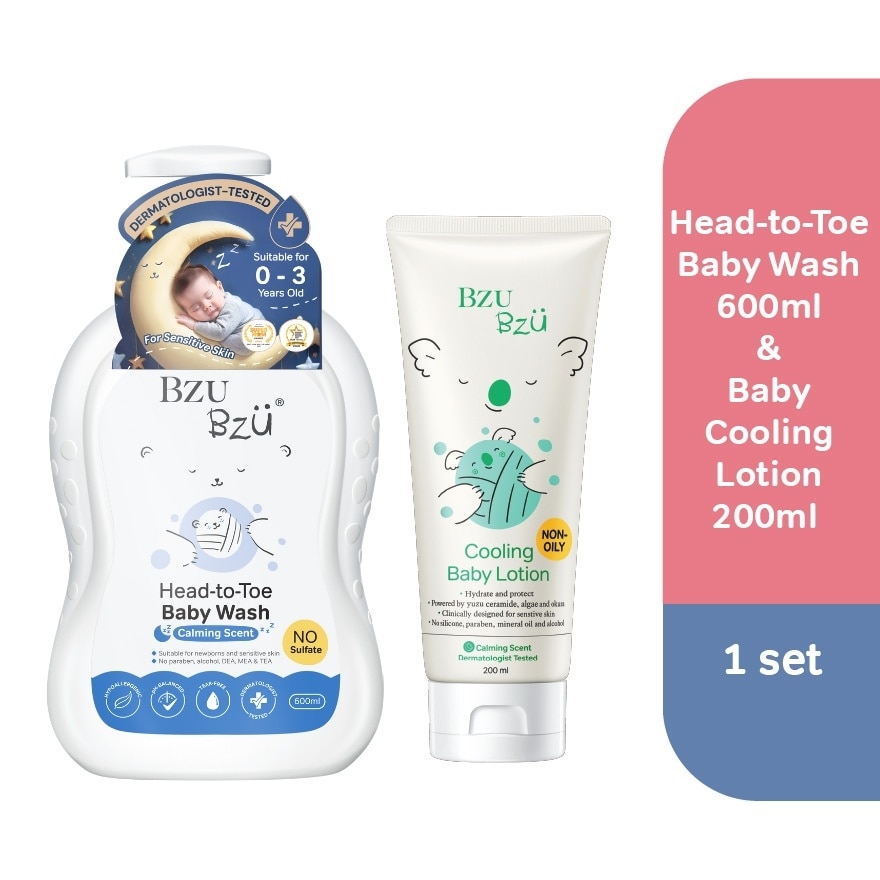 Baby Head-to-Toe Wash - 600 ml + Baby Cooling Lotion - 200 ml