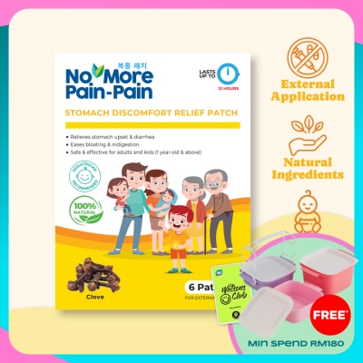 NO MORE PAIN PAIN Stomach Discomfort Relief Patch 6s