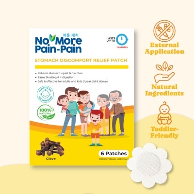 NO MORE PAIN PAIN Stomach Discomfort Relief Patch 6s
