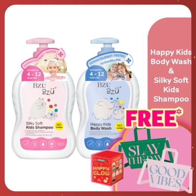 BZU BZU Happy Kids Body Wash - 600 ml + Silky & Soft Shampoo - 600 ml
